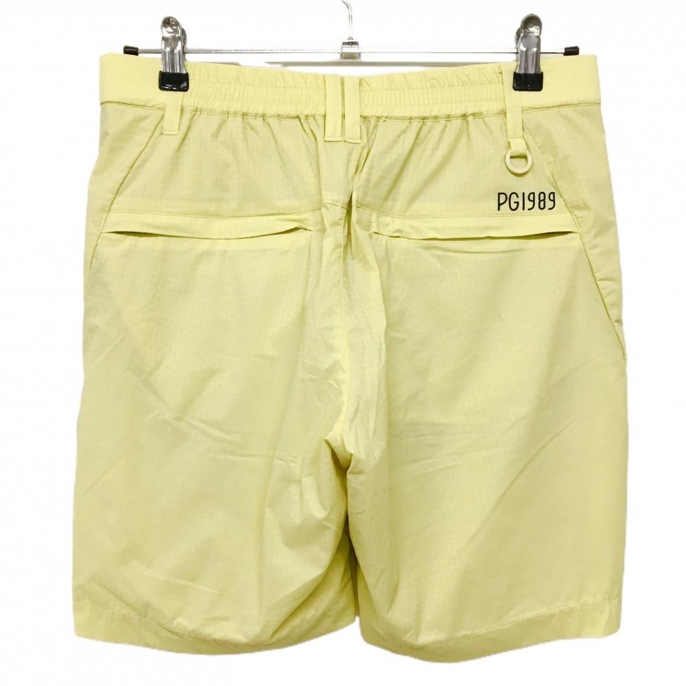 パーリーゲイツ ハーフパンツ イエローベージュ×黒 地模様 ナイロン メンズ 3 ゴルフウェア モデル PEARLY GATES