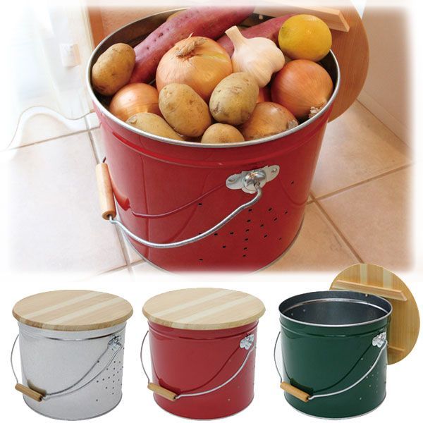 野菜ストッカー OBAKETSU オバケツ じゃがいも 大サイズ シルバー キッチン用品 通気性