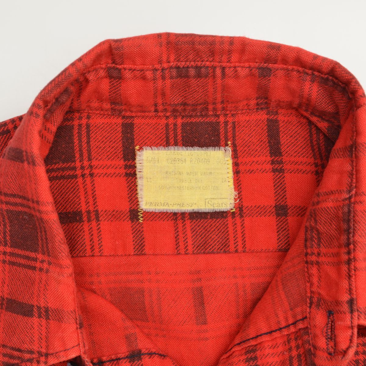 SEARS】70s PERMA PREST プリントネル長袖シャツ - メルカリ