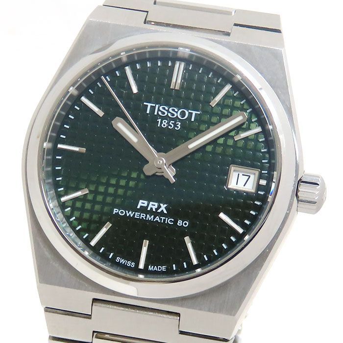 TISSOT ティソ PRX ピーアールエックス パワーマティック80 T137.207.11.091.00 グリーン文字盤 SS ステンレススチール 自動巻 レディース 腕時計 240101795134