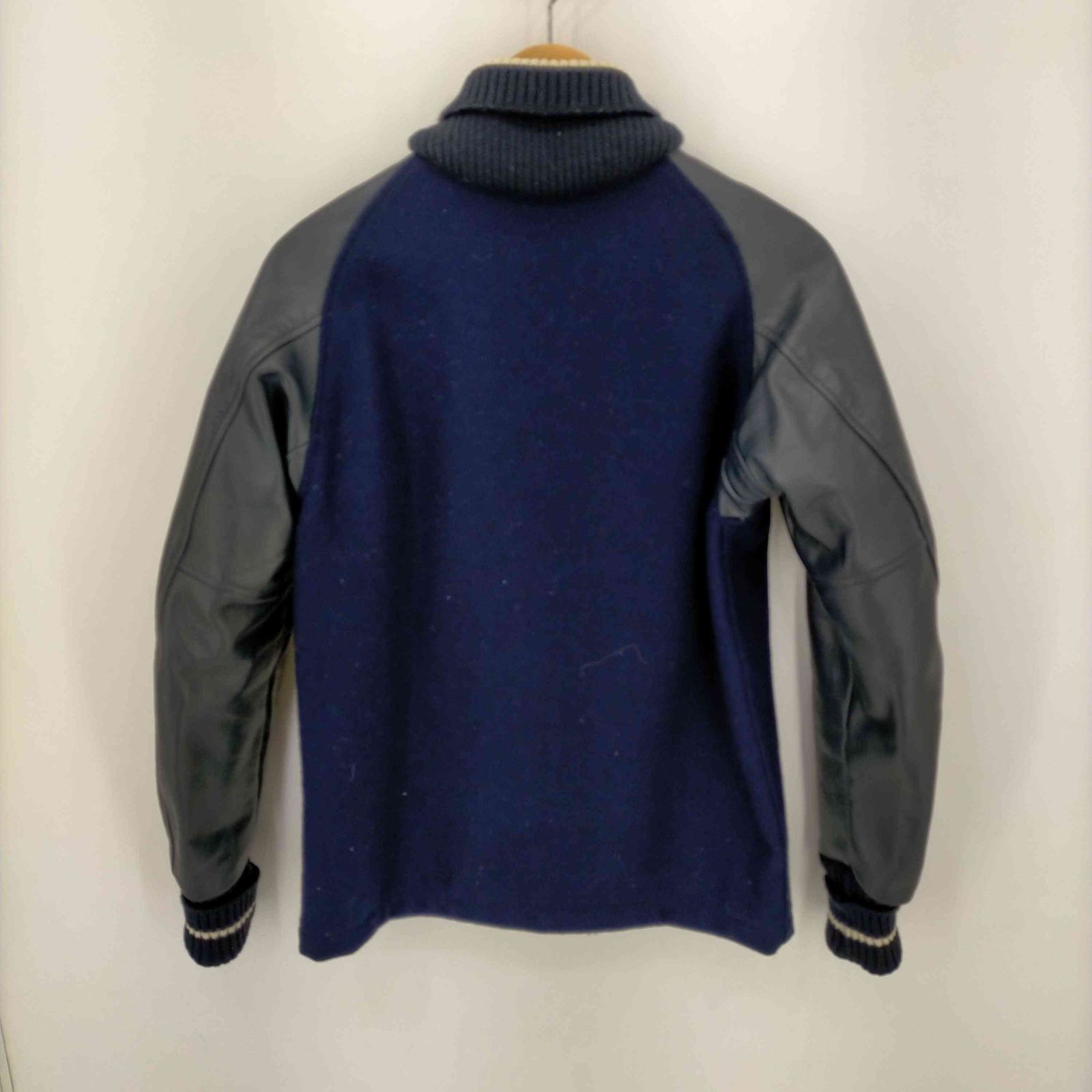 スクーカム SKOOKUM レザー切り替えメルトンスタジャン ダブルジップ