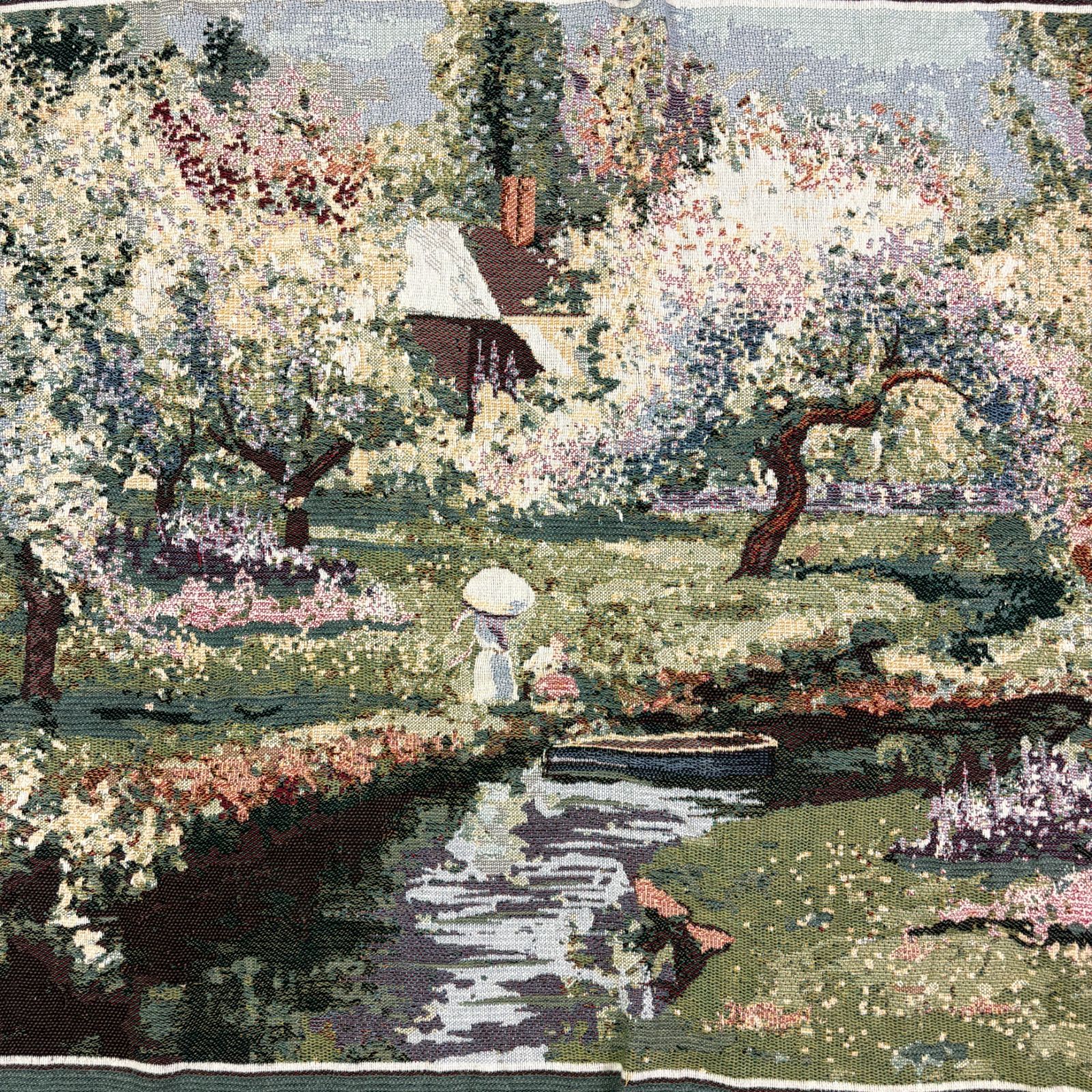 vintageラグ カーペット USA製 庭園 絵画 風景 1555 - メルカリ