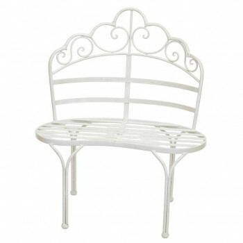 村田屋産業 アイアンベンチチェア クリーム 6604