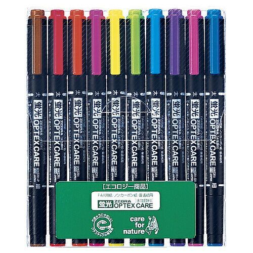 ゼブラ 蛍光オプテックスケア WKCR1-10C 1セット