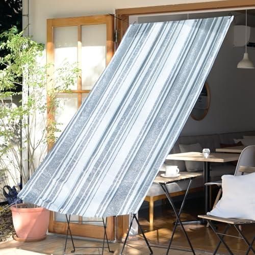 山善 YAMAZEN 日よけシェード 100×200cm 取付金具セット 水洗い ハトメ8箇所 UVカット率約85% 節電 省エネ ベランダ