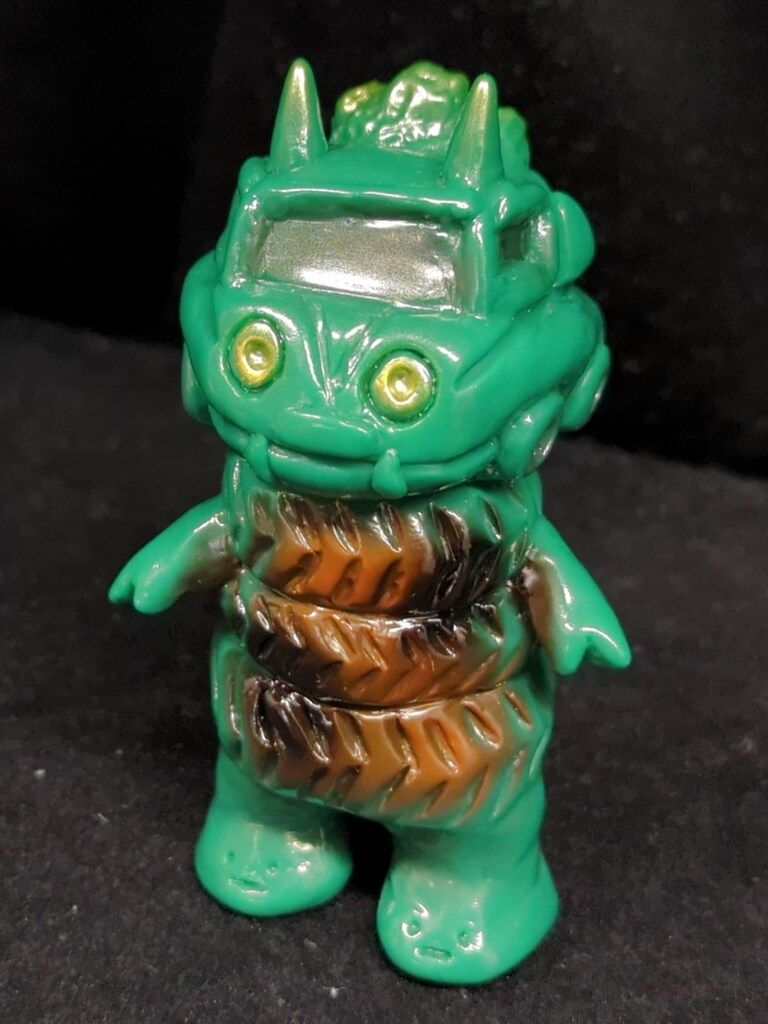 MONSTOCK!! 一二三TOY パチ怪獣 スモゴン風 緑成型/茶黒/金