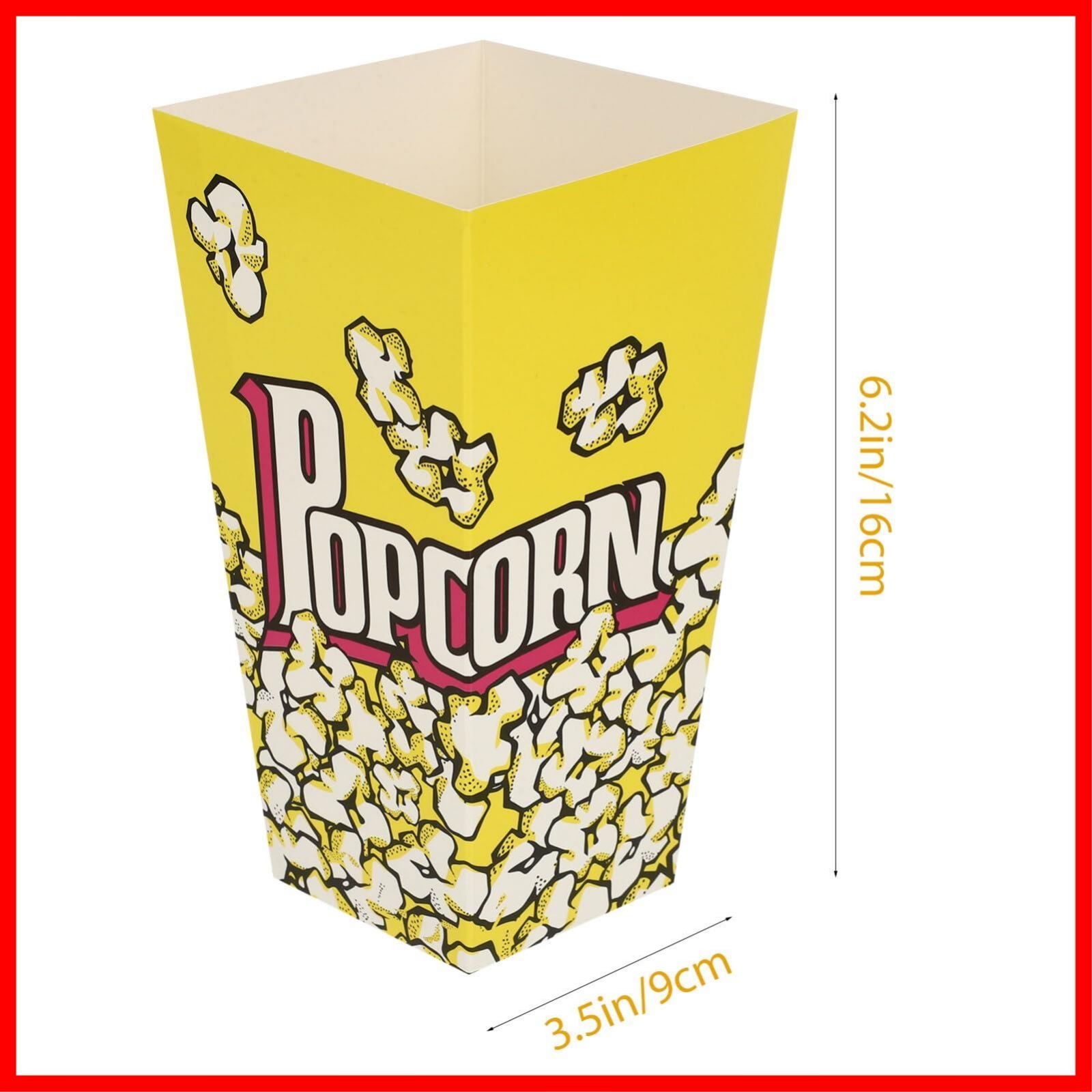 商品 箱 ポップコーン ポップコーン 袋 ポップコーン ボックス ポップコーン 100個 食品 食品用 使い捨て 紙 ポップコーン 容器 箱 プラスチック ポップコーン OUNONA 容器 映画館 SKLAD-KIRPICHA_RU