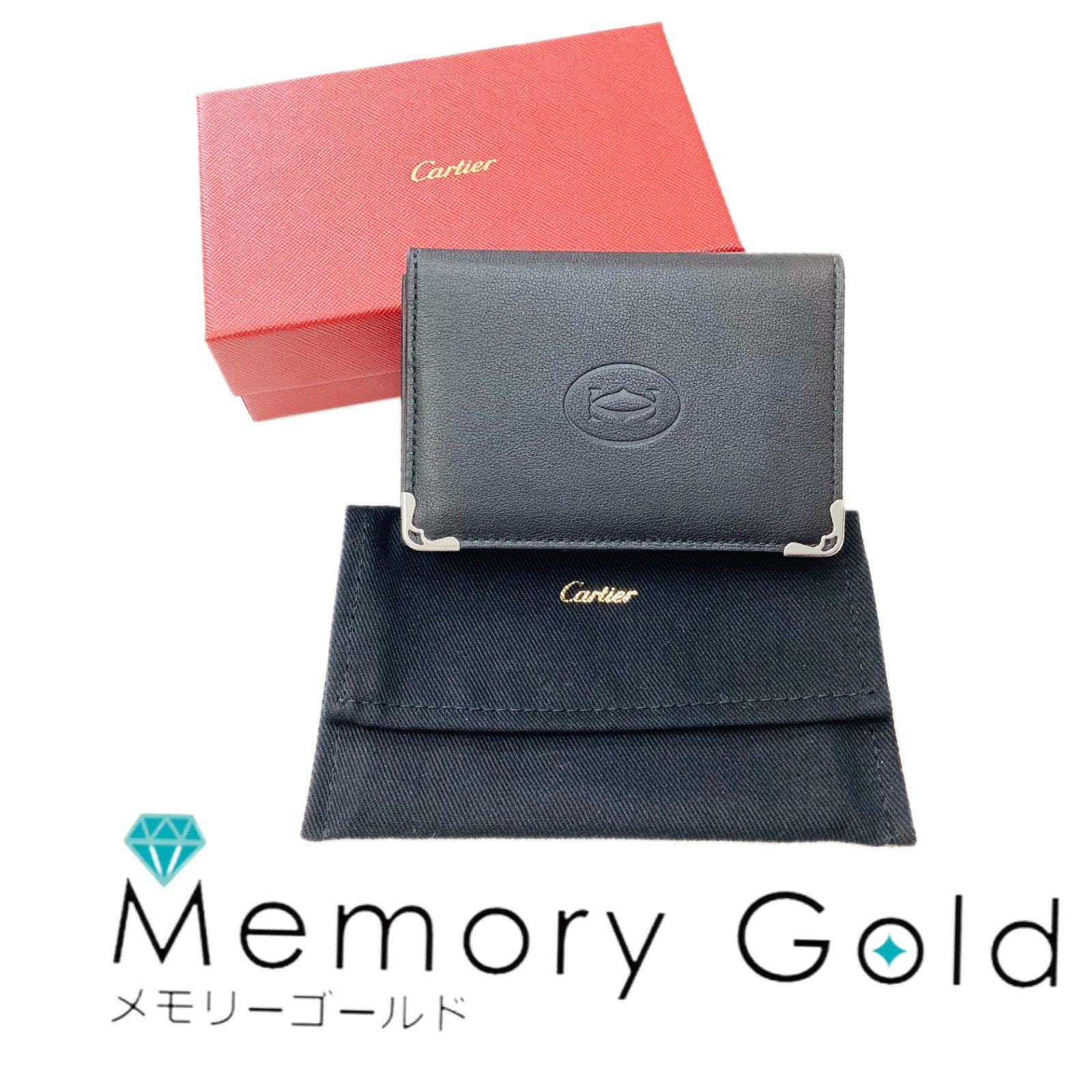 Catier カルティエ Credit|Business Card H er Must de Cartier マスト ドゥ カルティエ カードケース パスケース 名刺入れ 定価５９ ８４０円 現行モデル