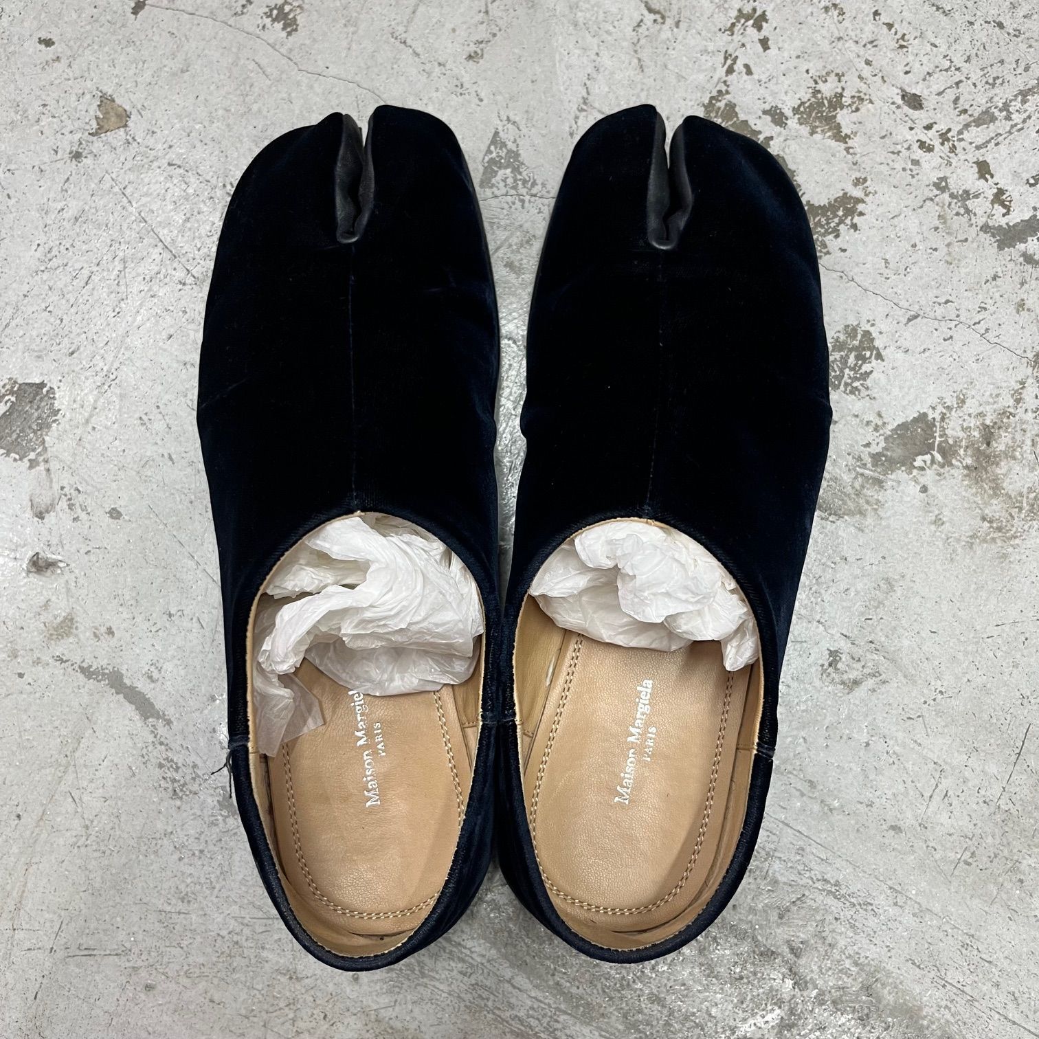 国内正規 Maison Margiela ベルベット 足袋 フラットシューズ メゾン 