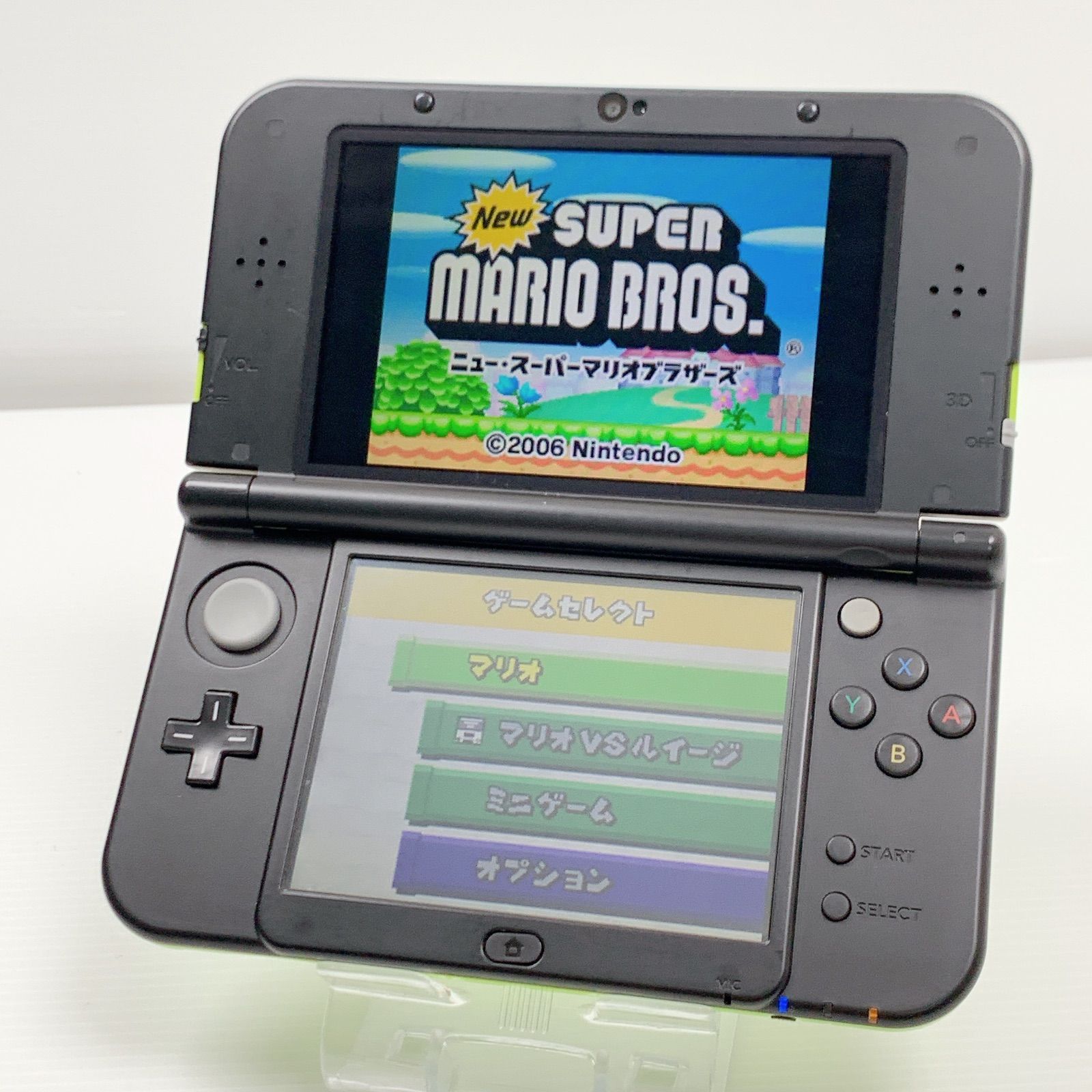 new ニンテンドー 3DS LL ライムブラック 遊べるセット 液晶美品