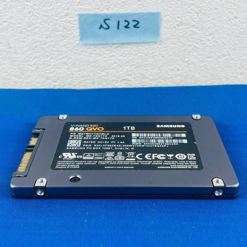 ◇S122 Samsung SSD 860 QVO MZ-76Q1T0B/IT 1TB 1000GB 100
