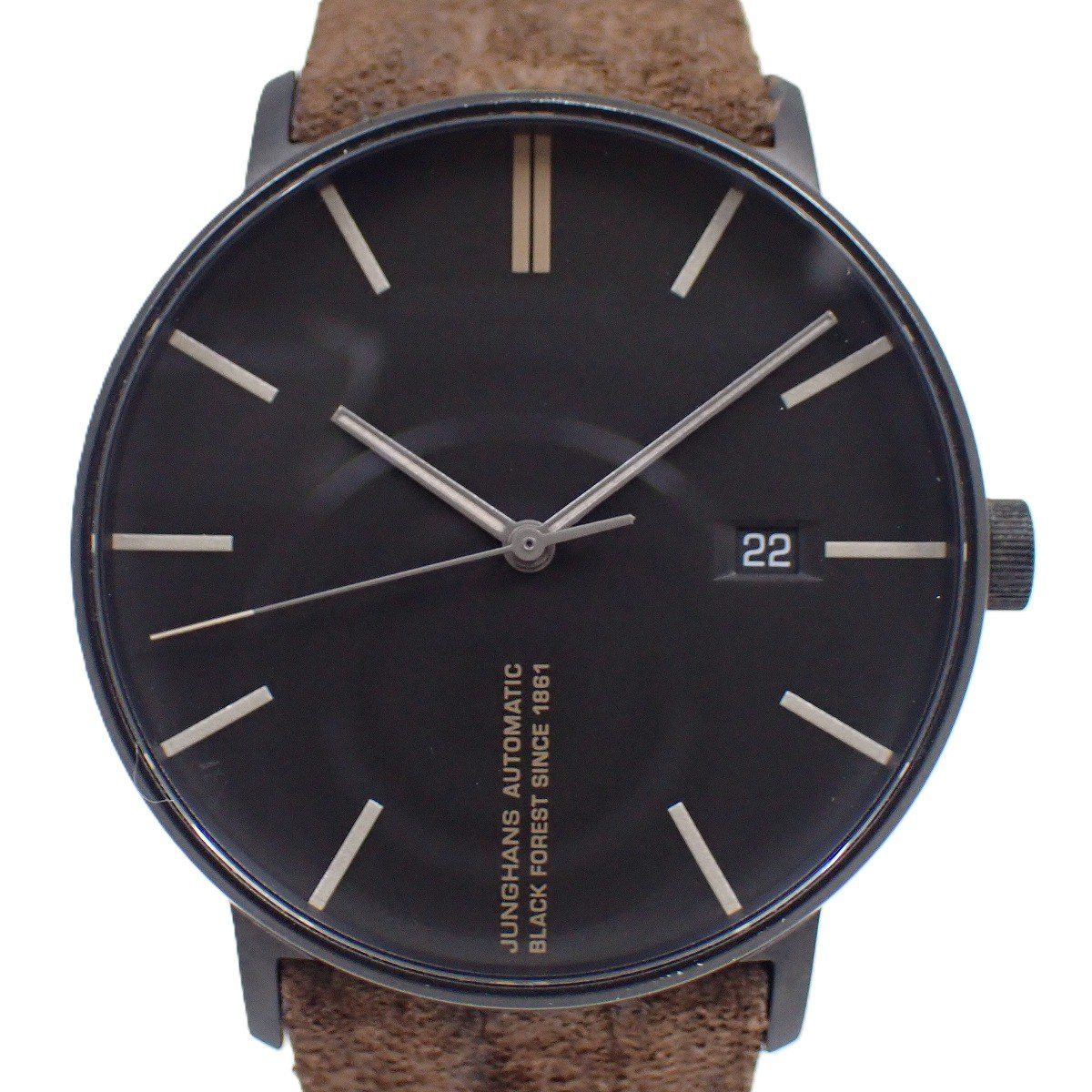 ユンハンス フォームA ブラックフォレスト 160周年記念 自動巻き メンズ 腕時計 純正革ベルト 27 4132.00 いおき質店