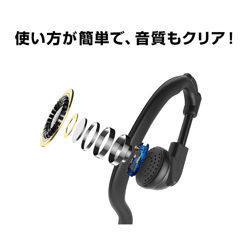 トランシーバー用 片耳 イヤホンマイク 2.5mm 3.5mm 2ピン 耳