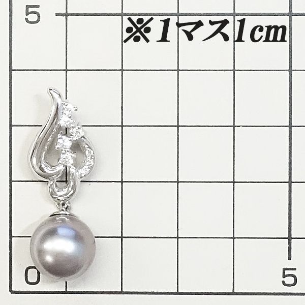 タサキ黒蝶真珠ペンダントヘッドpt900