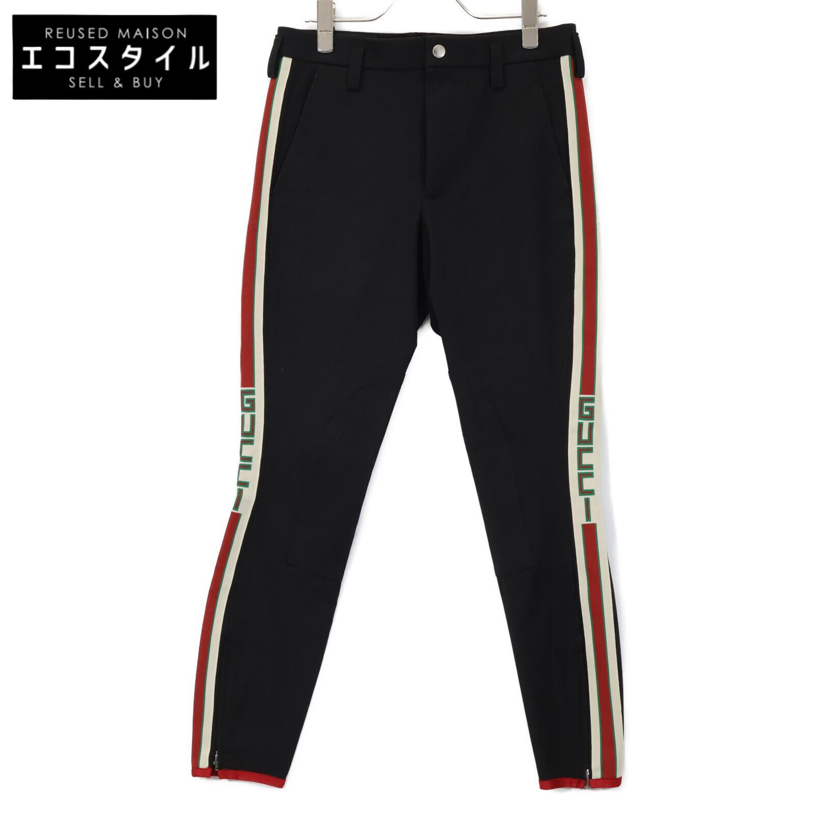 GUCCI　チノパン　ブラック　54 GUCCI（グッチ）センタープレスチノパンツ