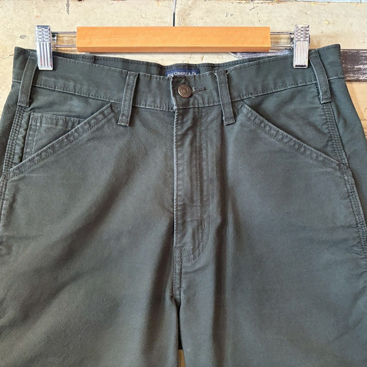 Levi's ハーフパンツ 深緑 リーバイス 短パン 古着 W30