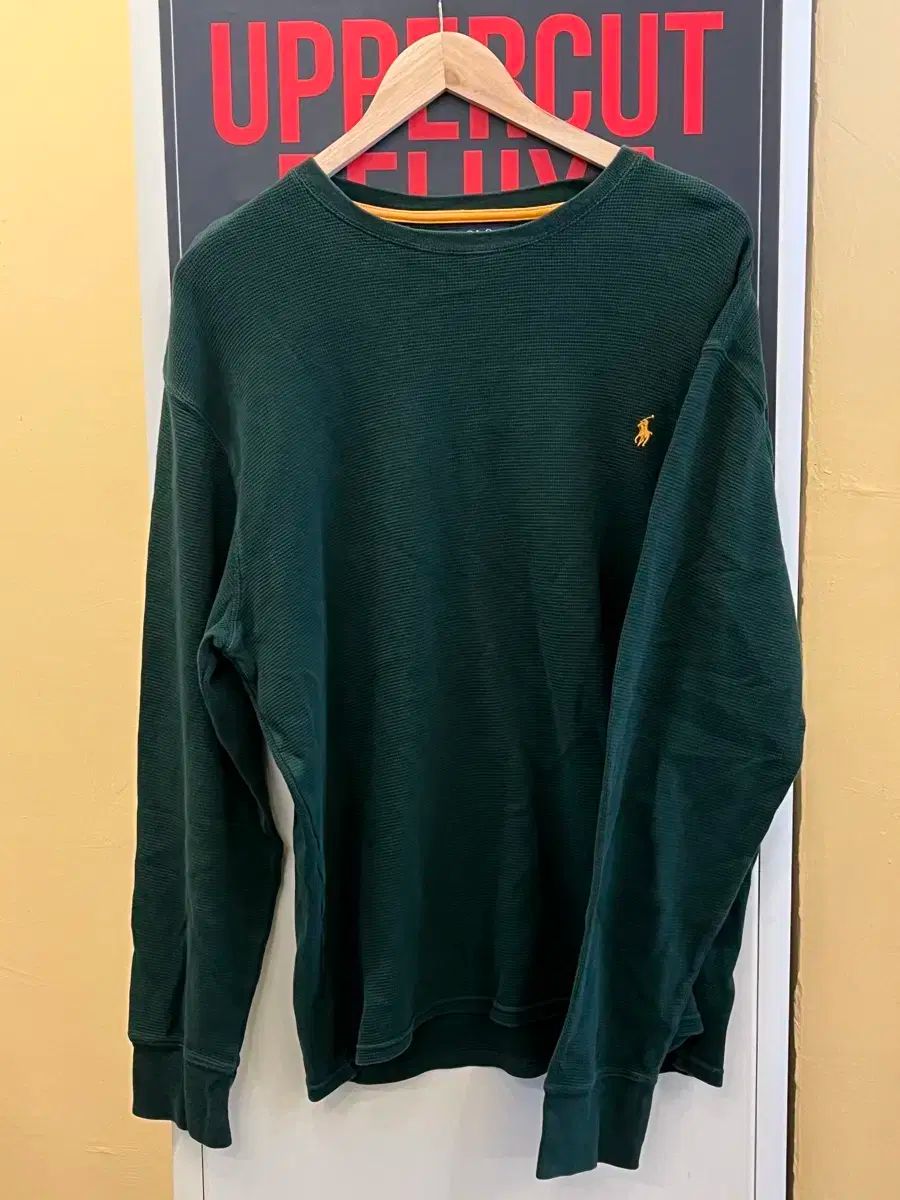 【雷市場（ポンジャン）商品韓国直送】 ポロ ワッフル 長袖Tシャツ XL 緑