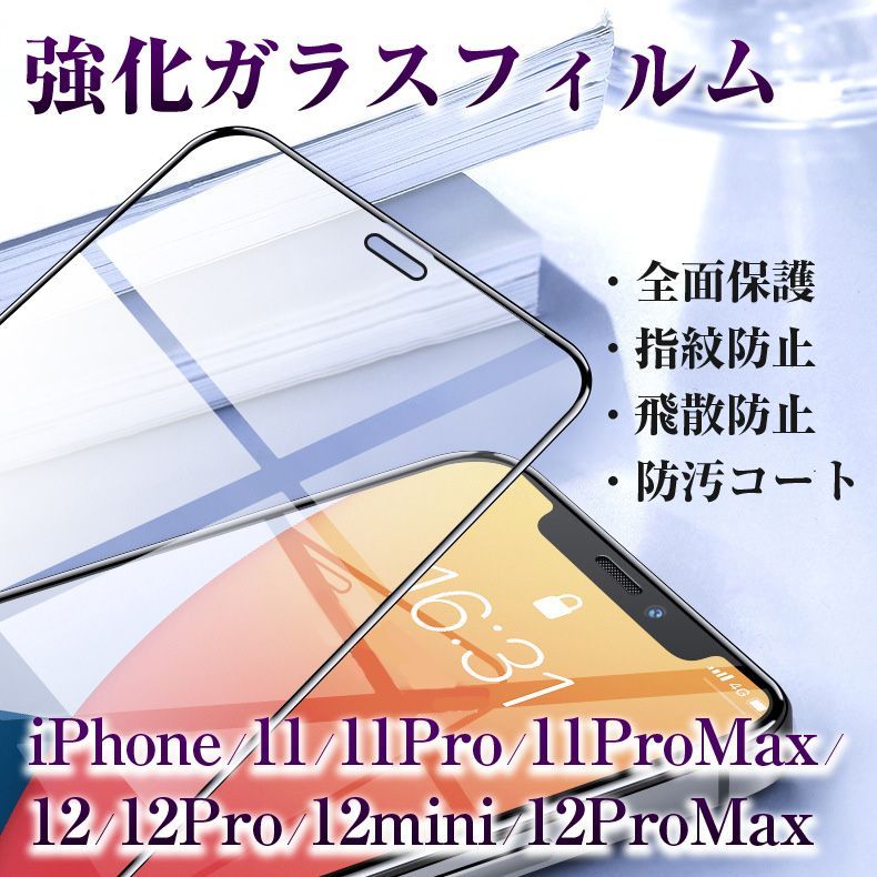 iPhone12ProMax マット 強化ガラスフィルム 指紋防止 SUM520