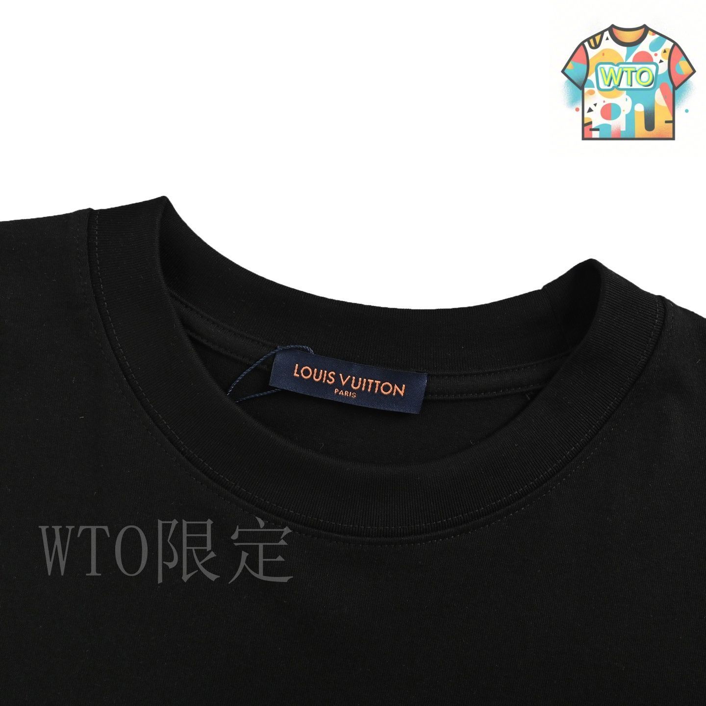11616【美品・現行25SS】ルイヴィトン　刺繍ロゴスウェットLサイズ quaranciel:〈手洗い可能〉スパンコール刺繍 ロゴ スウェット