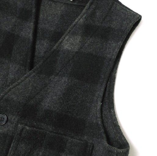 FILSON フィルソン アメリカ製 00s Mackinaw Wool Vest 20P マッキノーウールベスト 38 CHARCOAL/BLACK ジレ チェック MADE IN USA ヴィンテージ トップス g15488