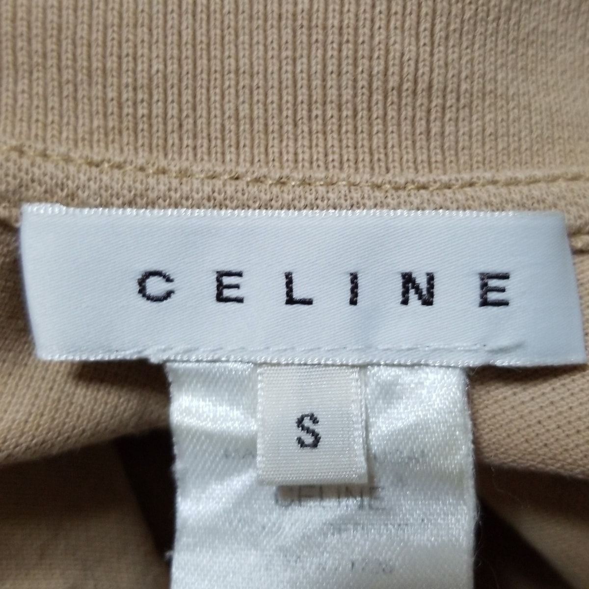 CELINE ベージュ ポロシャツ Sサイズ 半袖 CELINE(セリーヌ) 半袖ポロシャツ サイズS レディース美品