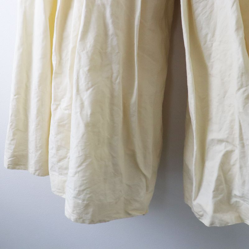 YAECA キュロット ホワイト YAECA (ヤエカ) WRITE CULOTTES COTTON LINEN / ライトキュロット