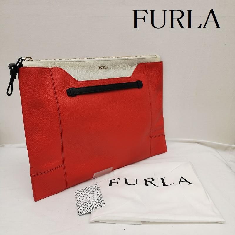 FURLA フルラ クラッチバッグ パーティバッグ レザー クラッチ バック セカンド 切替