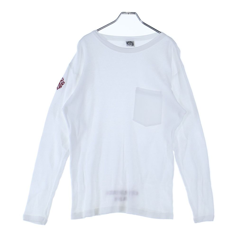 CHROME HEARTS クロムハーツ OLD DAGGER THERMAL L|S T-SHIRT オールド ダガー刺繍 サーマル長袖Tシャツ ホワイト