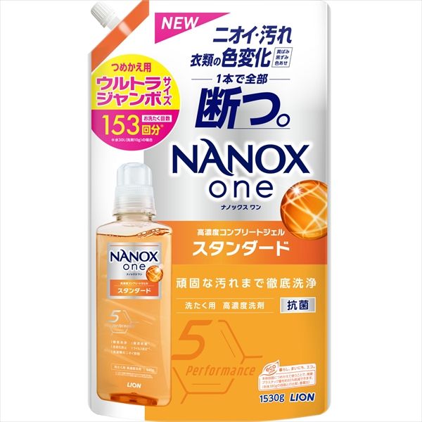 まとめ買い-6点セット ＮＡＮＯＸ ｏｎｅ スタンダード つめかえ用ウルトラジャンボ １５３０ｇ ライオン 衣料用洗剤