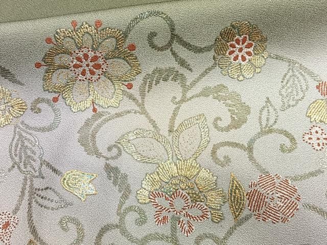 平和屋着物●訪問着　飛鳥更紗花文　暈し染め　金銀彩　正絹　逸品　AABA6404ph 平和屋着物○訪問着 飛鳥更紗花文 暈し染め 金銀彩 正絹