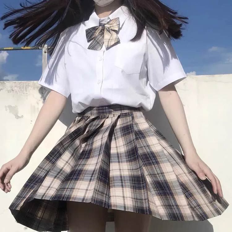 全20色！セーラー服 学生服 3点セット 上下セット 半袖 チェック