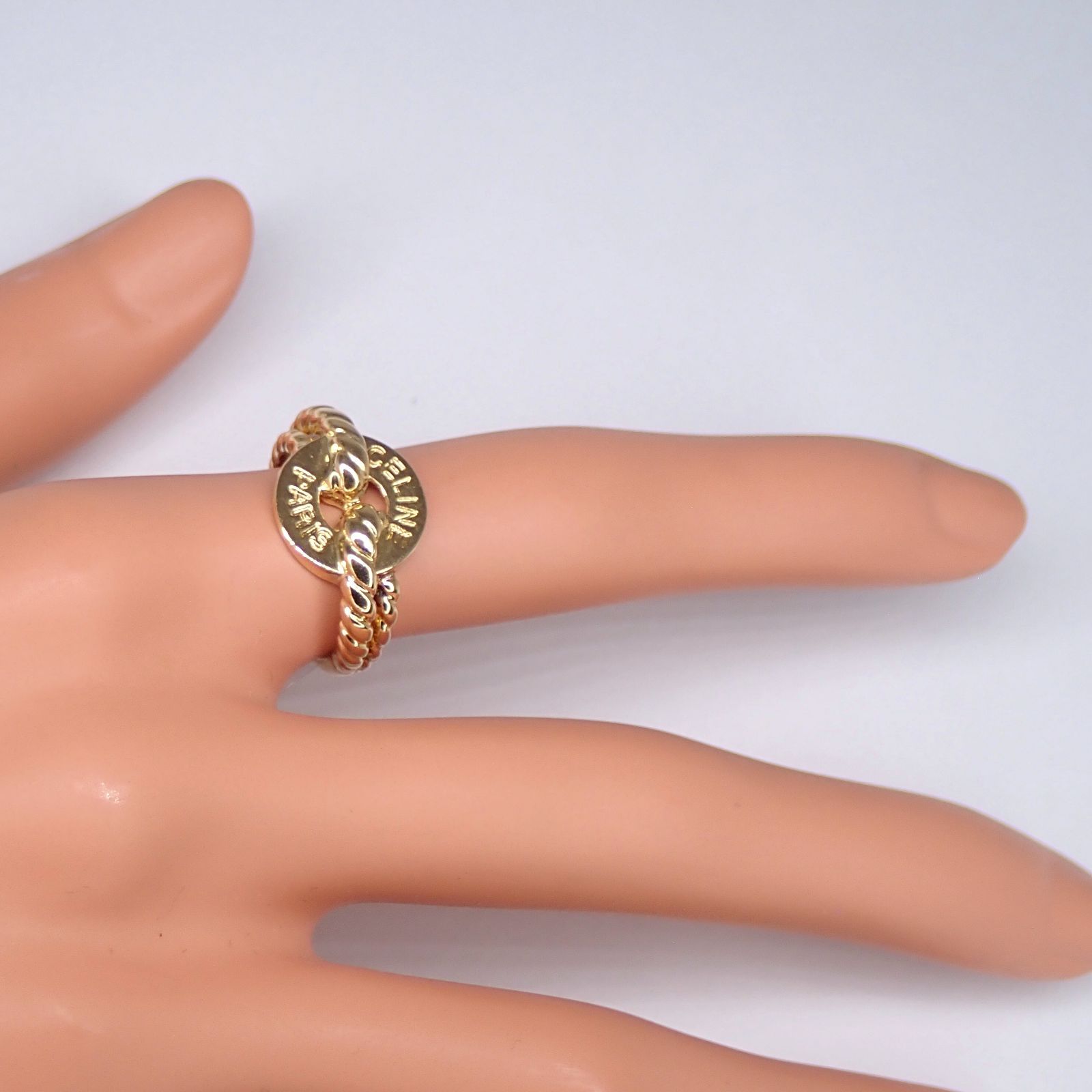 ヴィンテージセリーヌ　K18リング ヴィンテージセリーヌ K18リング CELINE 約9号 トリオンフ リング k18