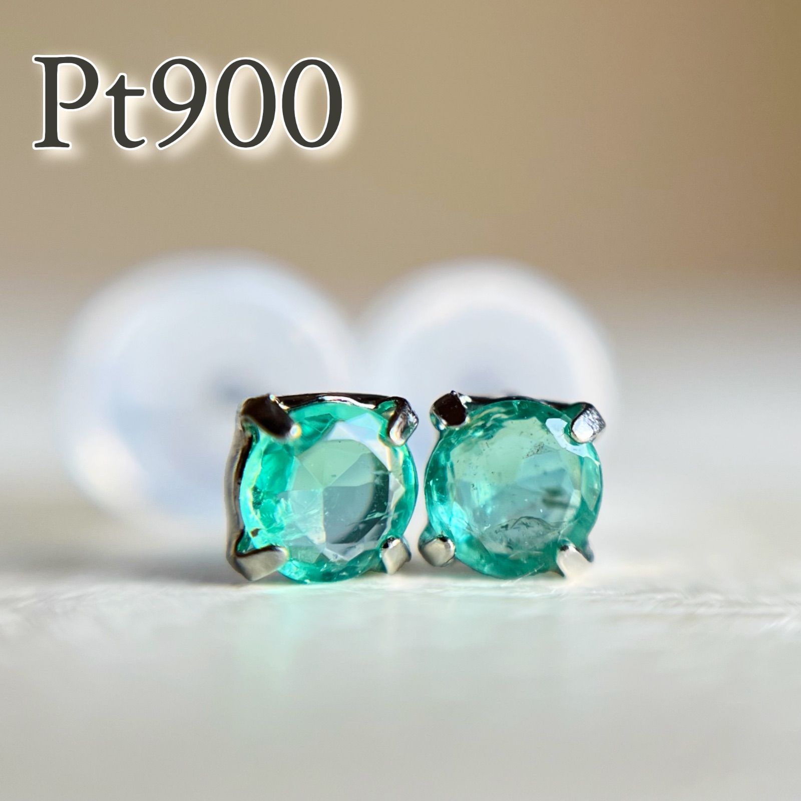Pt900 エメラルドピアス PT900 エメラルド ピアス : ジェムキャッスル ゆきざき - 通販