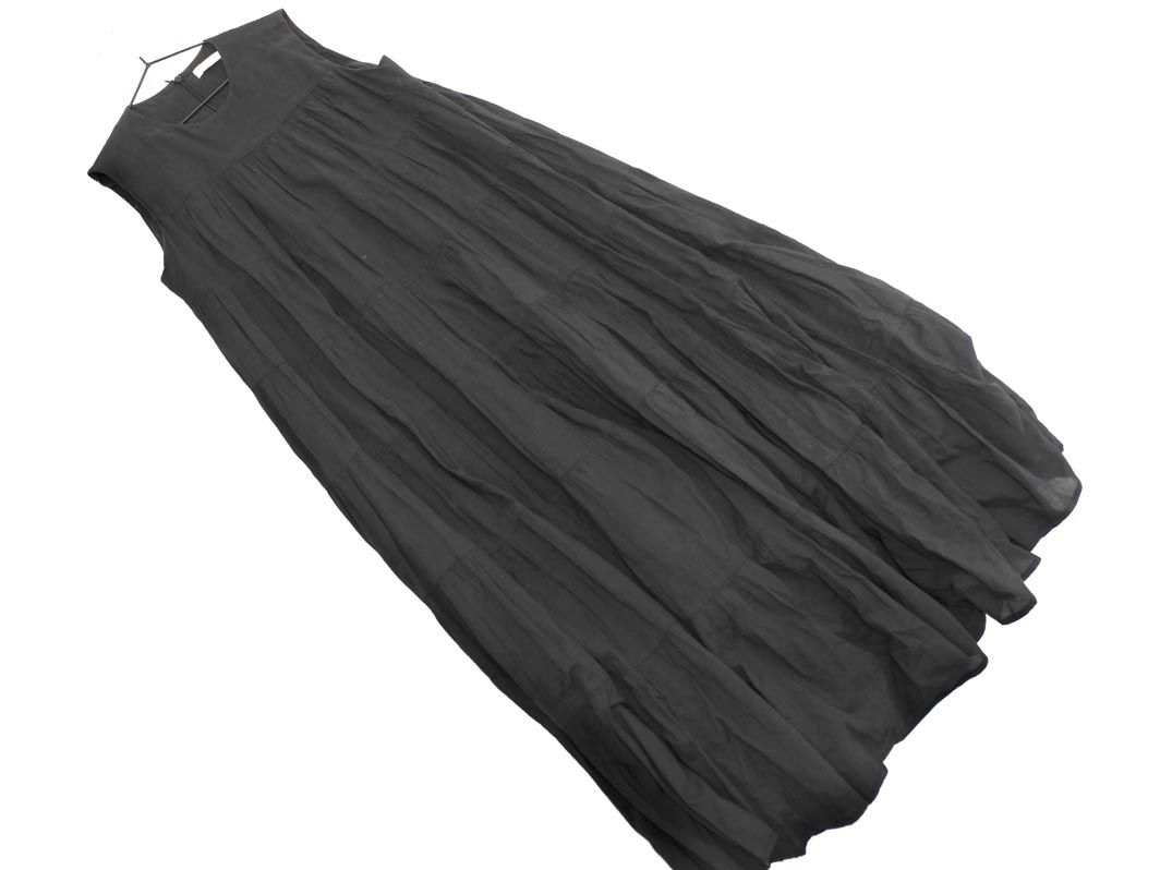 MARIHA マリハ ノースリーブ フレア ワンピース size36/黒