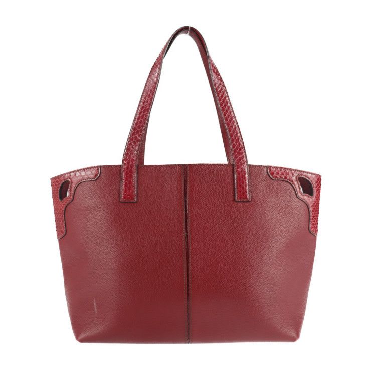 CARTIER カルティエ トートバッグ L1001560 レザー パイソン レッド  