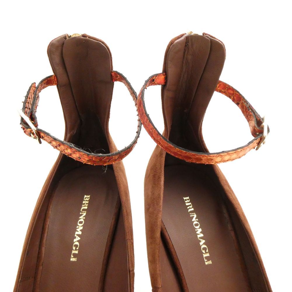 未使用 BRUNOMAGLI ブルーノマリ アンクルストラップパンプス 36 23cm