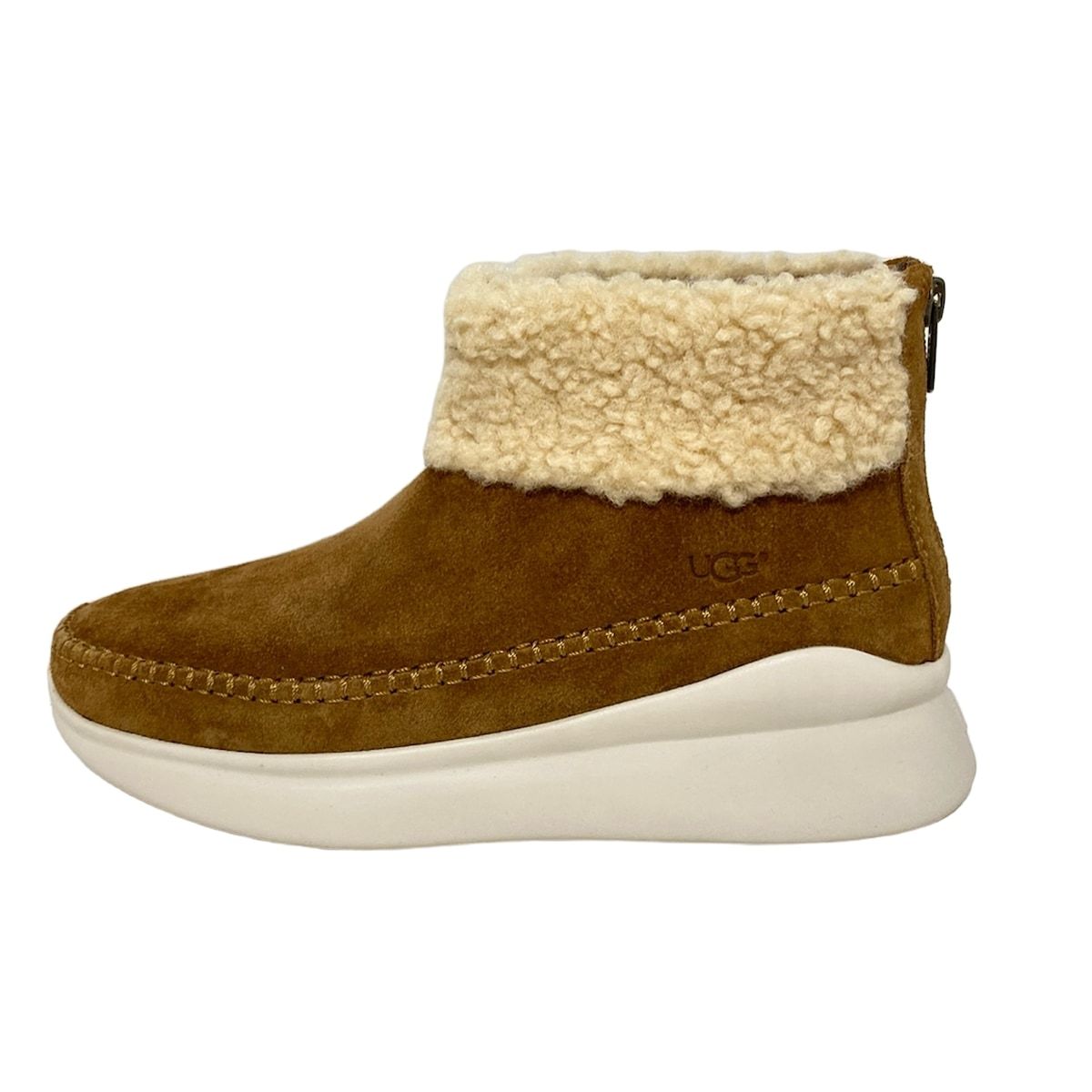 UGG アグ ショートブーツ 24.5 レディース モントローズ スニーカー 1096945 ブラウン×ベージュ ムートン