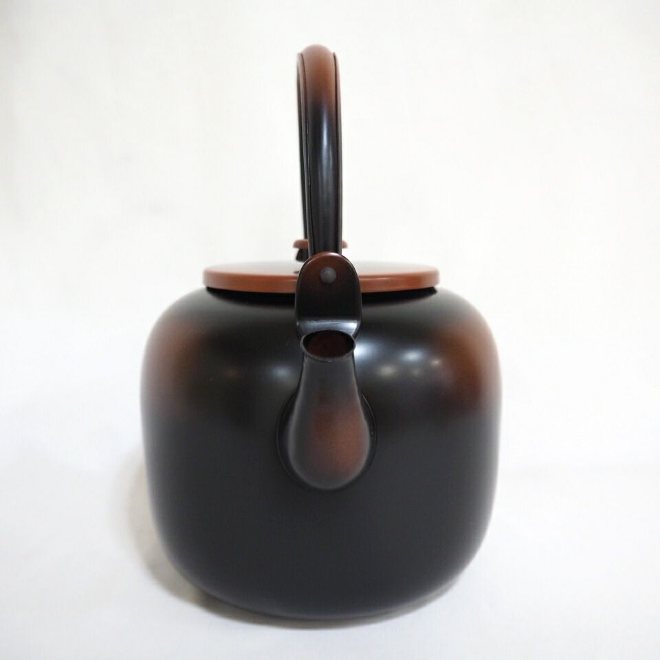 八月の特売品》秀峰堂作 銅製 腰黒 口蓋なし 水注(水次)薬缶