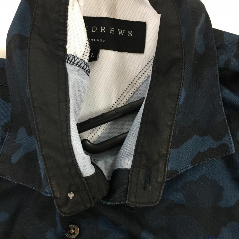 ☆値下げ☆セントアンドリュース 半袖ポロシャツ ネイビー カモフラ柄