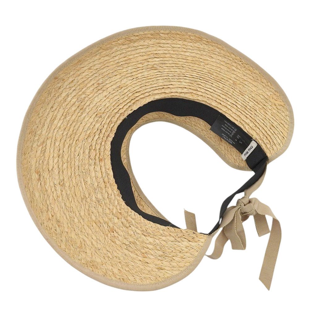 MIUMIU ミュウミュウ ストロー クリスタルサンバイザー 【公式通販】