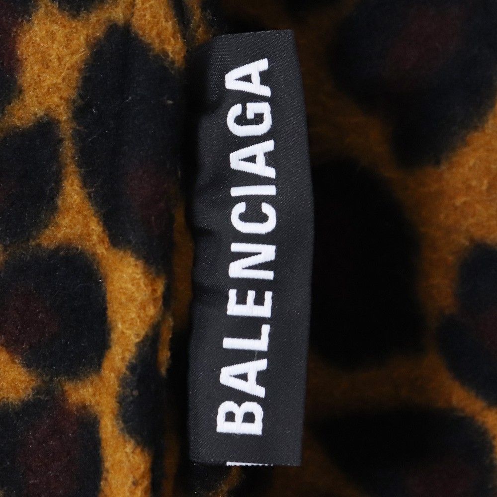バレンシアガ　レオパード　ブルゾン BALENCIAGA レオパード柄オーバーサイズフリースブルゾン M