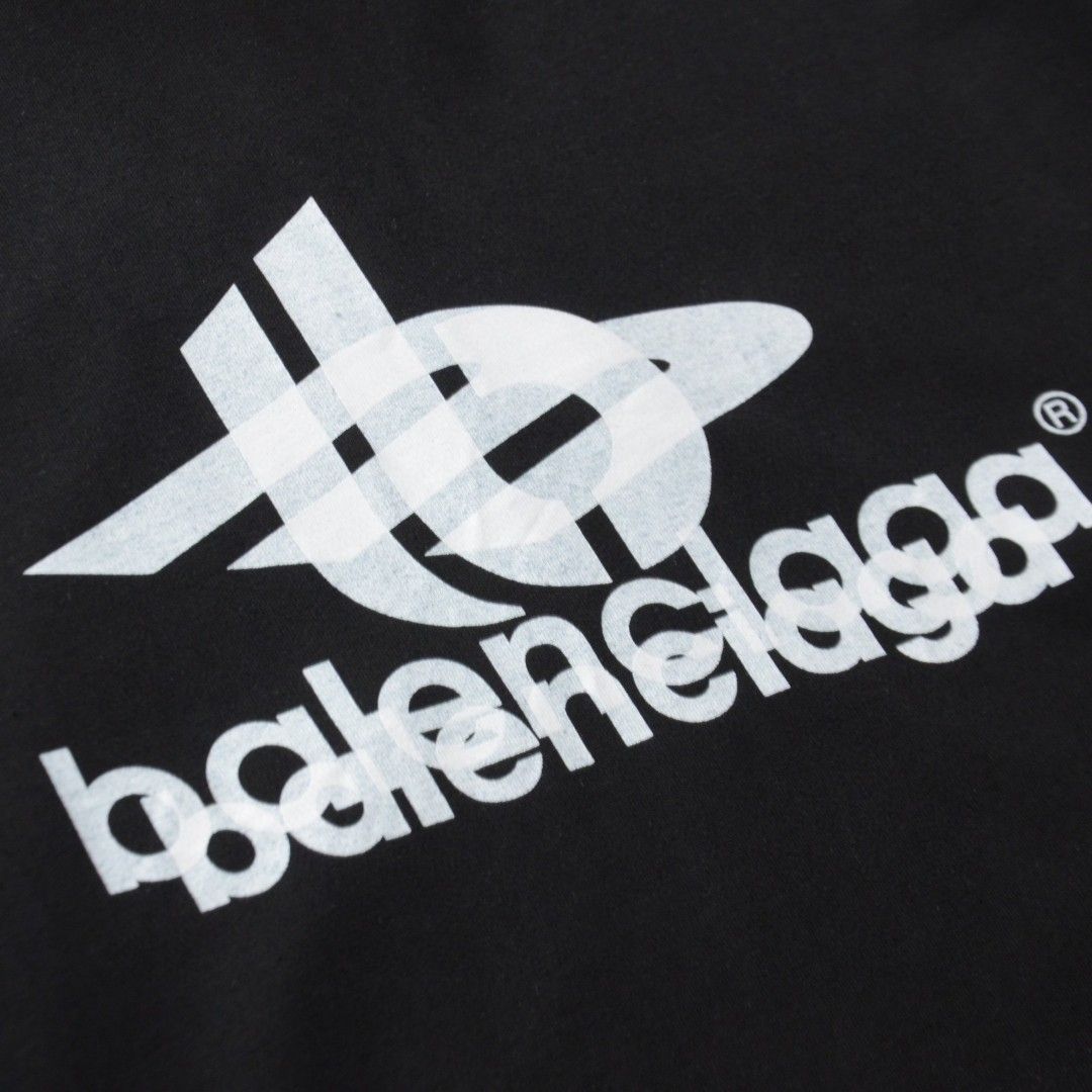 BALENCIAGA新型ダブルミラージュ長袖パーカーTシャツ男女同型