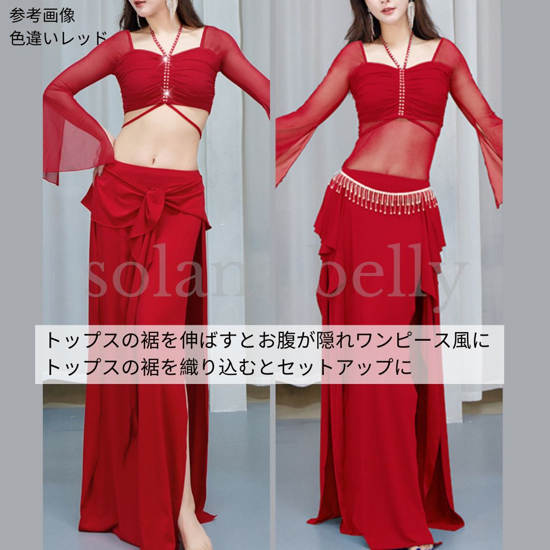 ベリーダンス衣装　ペパーミントグリーン ベリーダンス衣装 ラベンダー/ミントグリーン CT0411 (M-L