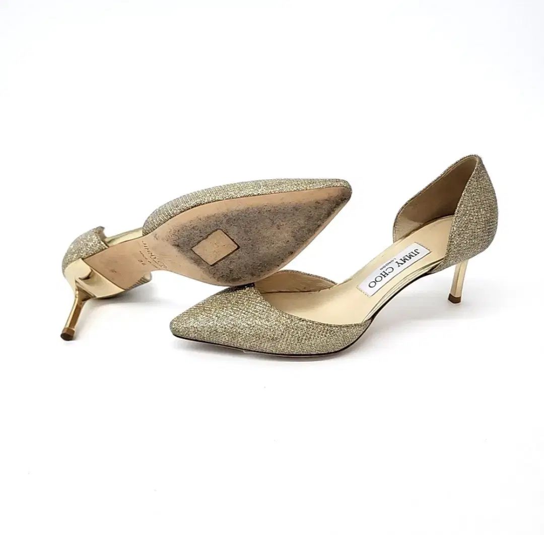【即購入OK⭕️】JIMMY CHOO ゴールド グリッター ハイヒール Jimmy Choo(ジミーチュウ) グリッター ゴールド ヒール シューズ