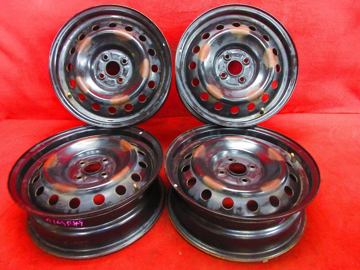 スチール ホイール 4本 トヨタ 100系 ラクティス純正 16×5.5J 4穴 100