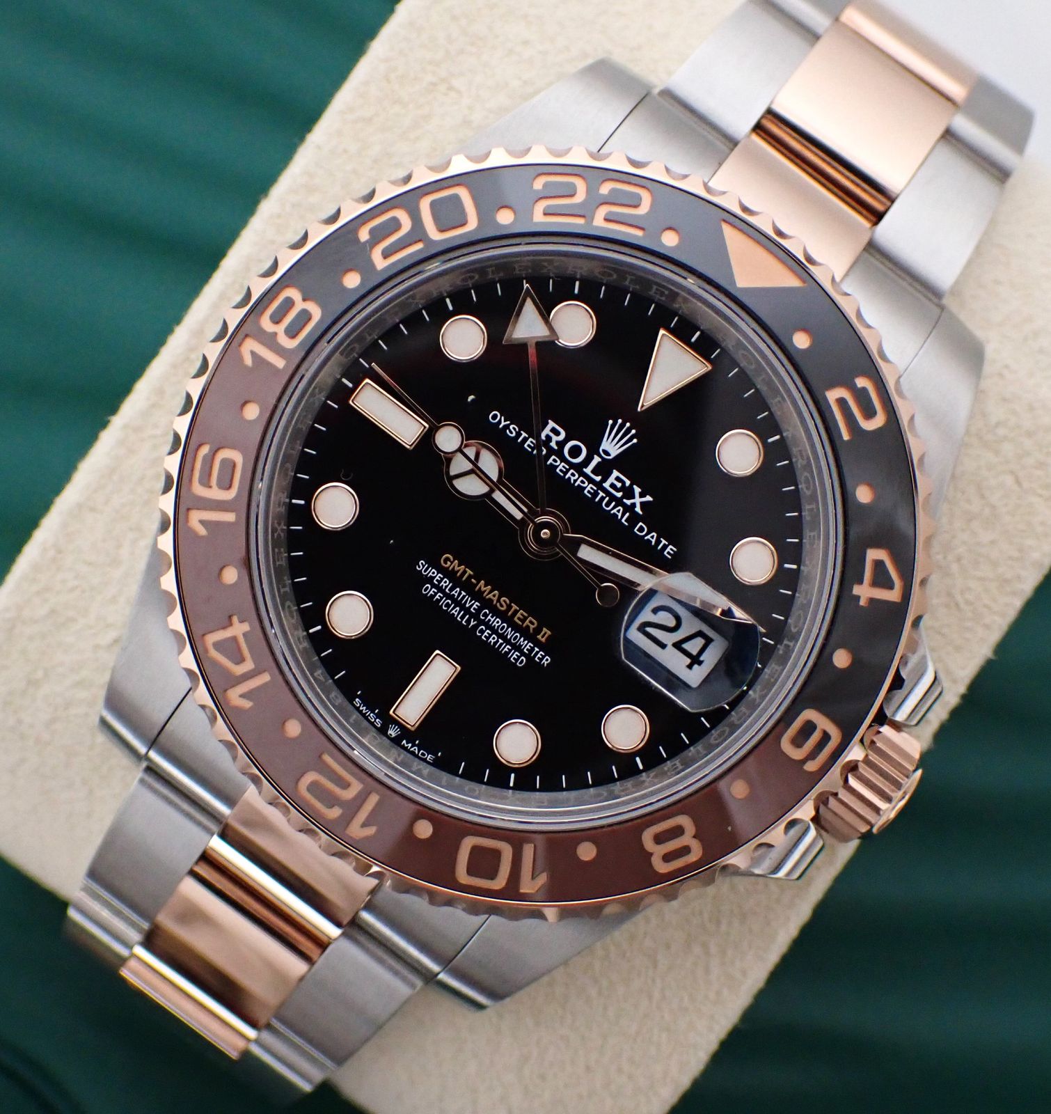 未使用 超美品 ROLEX ロレックス GMTマスターII 126711CHNR K18PG 18金