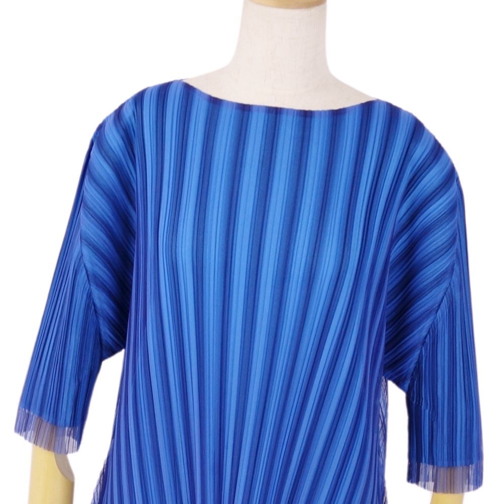 PLEATS PLEASE プリーツプリーズ イッセイミヤケ 青 ワンピース PLEATS