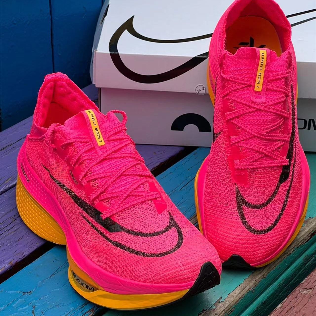 NIKE AIR ZOOM ALPHAFLY NEXT% 2 ナイキ エア ズーム アルファフライ ネクスト% 2 ピンクオレンジ PINK  ORANGE 23-04-S#100 DN3555-600 - メルカリ