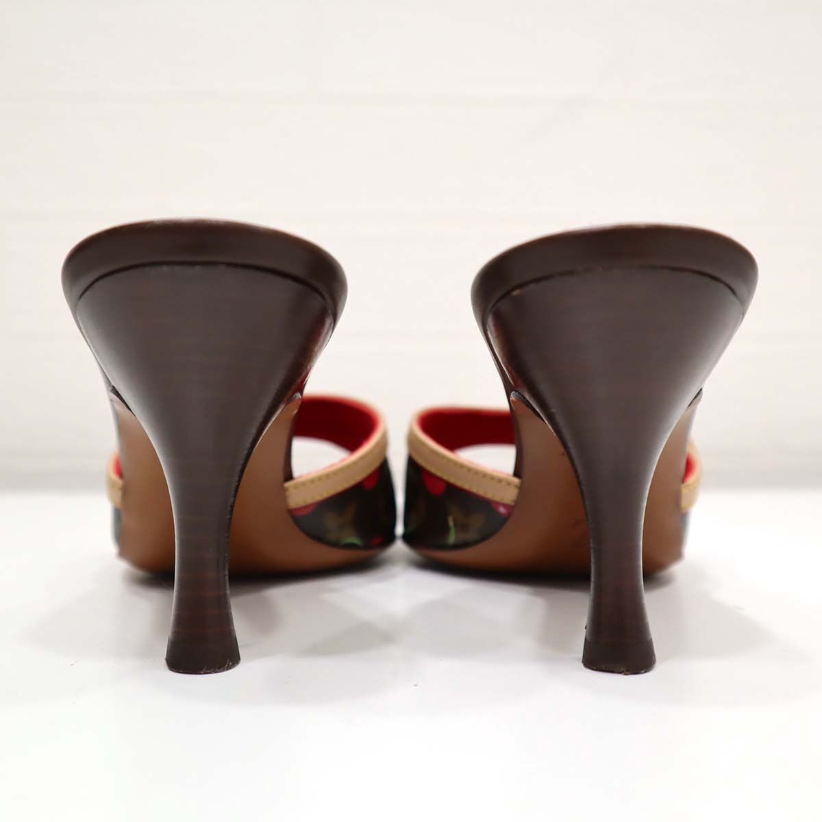 Louis Vuitton×村上隆　モノグラムチェリー　ミュール 希少 LV モノグラムチェリー ミュール サンダル 村上隆 靴 37