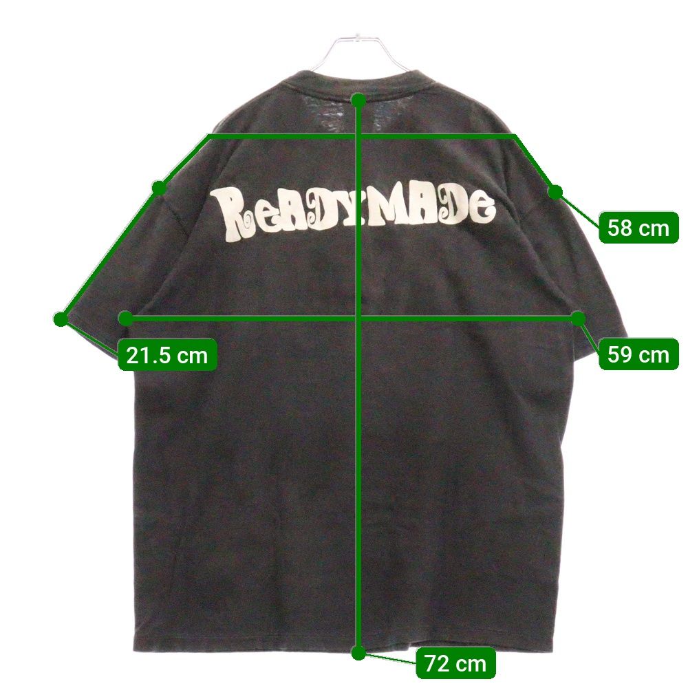 READY MADE (レディメイド) 24AW SS T-SHIRT PEACE ダメージ加工